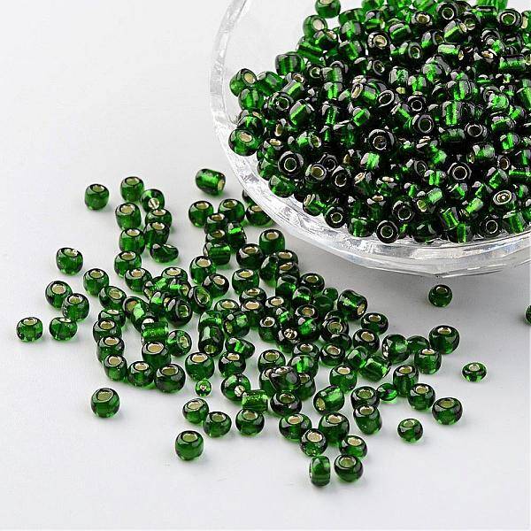 6/0 Round Silver Lined Round Hole Glass Seed Beads