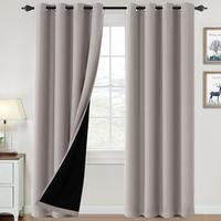 H.VERSAILTEX 100% Blackout Curtains for Bedroom Thermal Insulated Blackout Curtains Heat and Full Light Blocking Curtains for...
