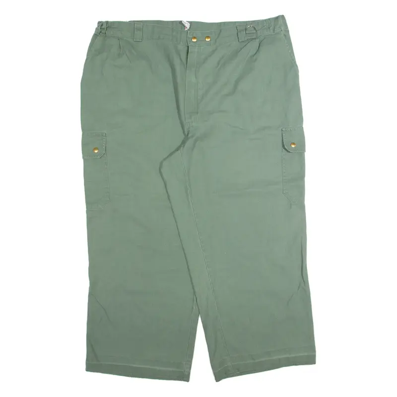 MARSUM Cargo Workwear Mens Trousers Green Regular Wide-Leg 90s W40 L26