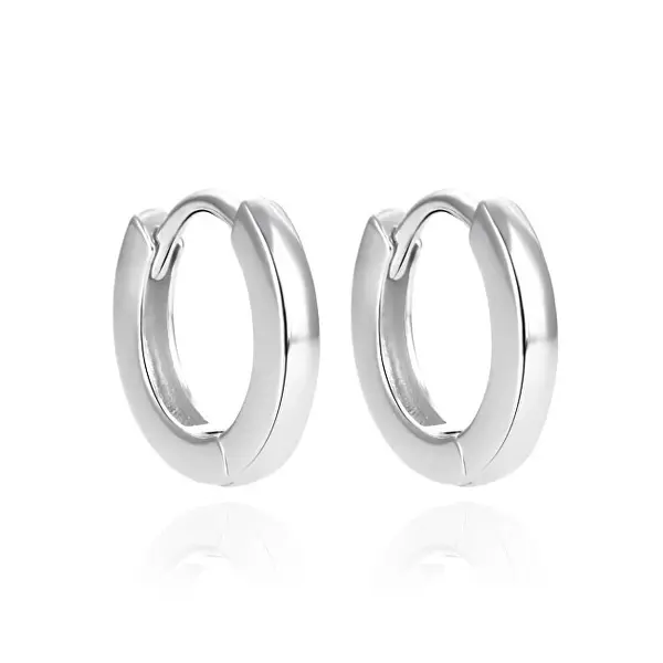 Agato Minimalist Silver Hoop Earrings AGUC3468