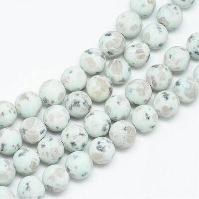Natural Sesame Jasper/Kiwi Jasper Bead Strands