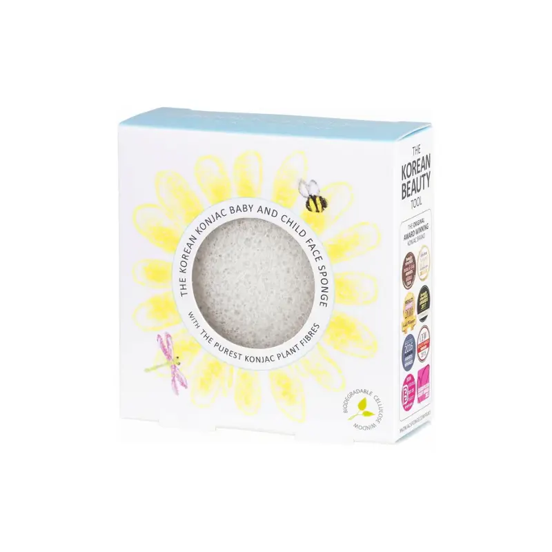 The konjac sponge company Slim Round White Pure Baby Sponge