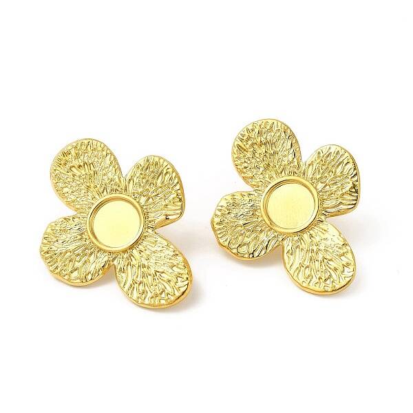 Ion Plating(IP) 304 Stainless Steel Stud Earrings Findings