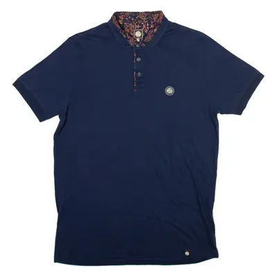 PRETTY GREEN Mens Polo Shirt Blue M