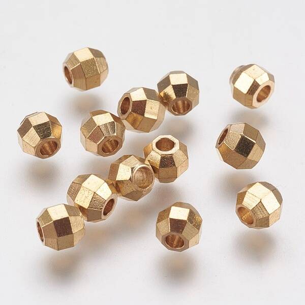 Faceted Brass Beads