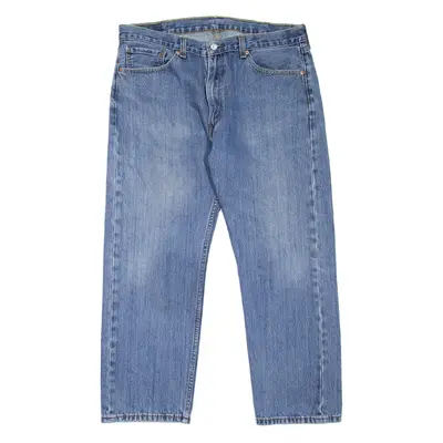 LEVI'S 505 Jeans Mens Blue Regular Straight Stone Wash W38 L29