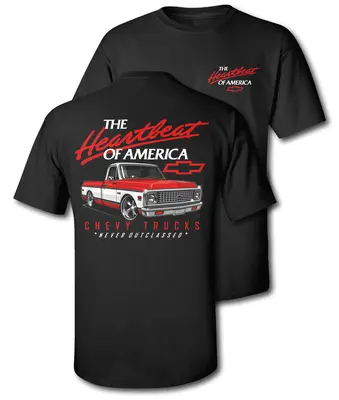 Old School Legend Tee Red Chevy 'Never Outclassed' Heather Rust Short Sleeve Crewneck Casual Graphic Top for Fans Menswear Po...