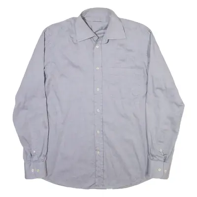 VALENTINO Mens Plain Shirt Grey Long Sleeve M