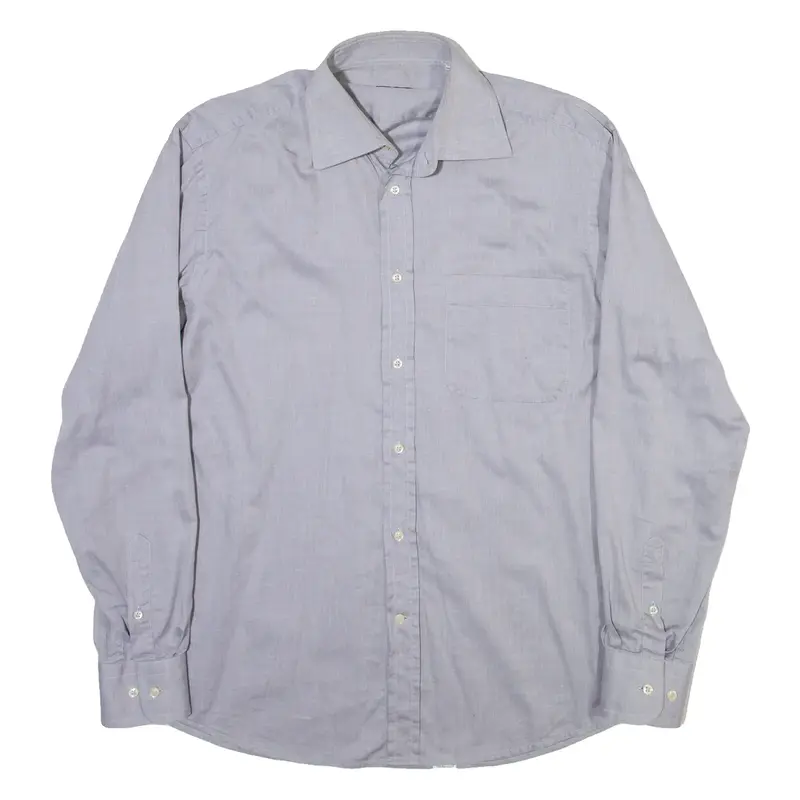 VALENTINO Mens Plain Shirt Grey Long Sleeve M