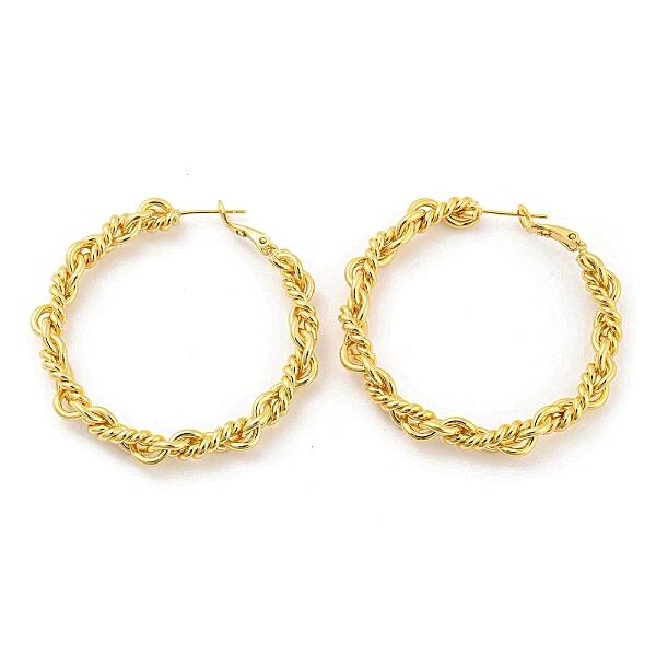 Rack Plating Brass Hoop Earrings