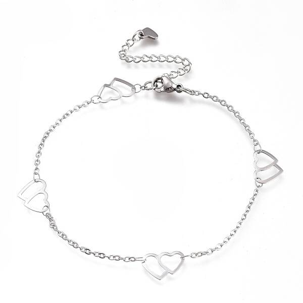 Tarnish Resistant 304 Stainless Steel Cable Chain Anklets