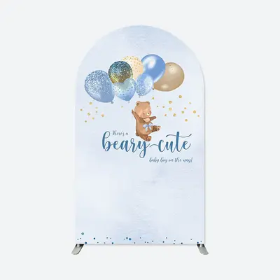 Aperturee Bearly Wait Blue Baby Shower Chiara Arch Backdrop | Custom Arched Wall Covers | Chiara Wall Backdrop Diy | Chiara A...