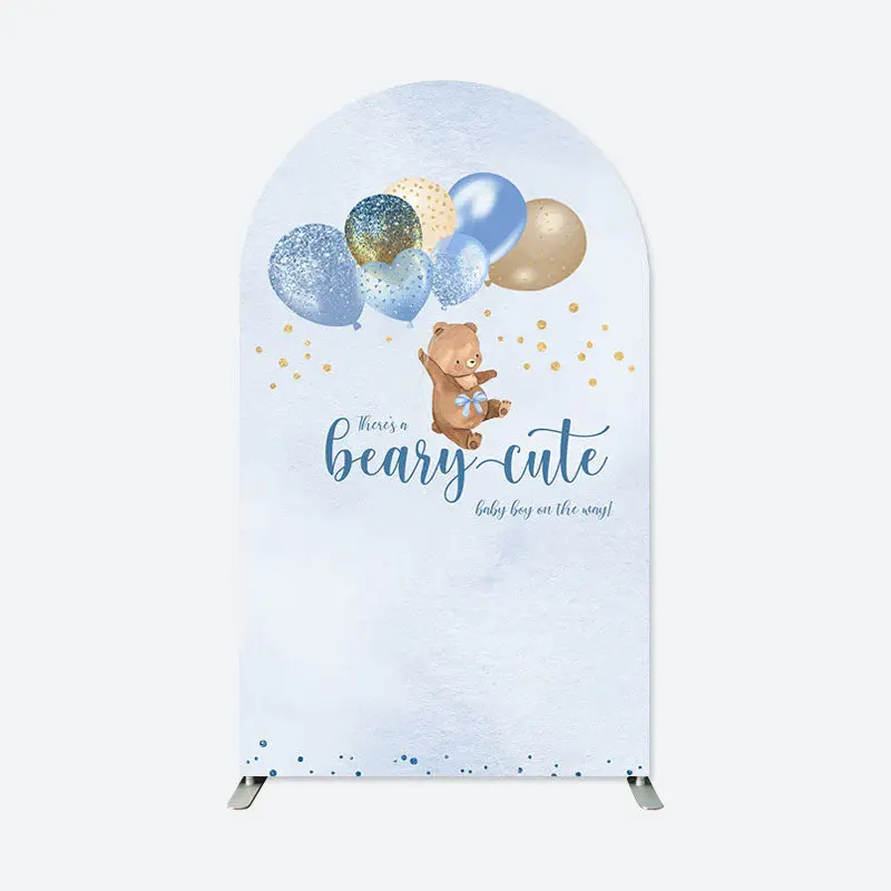 Aperturee Bearly Wait Blue Baby Shower Chiara Arch Backdrop | Custom Arched Wall Covers | Chiara Wall Backdrop Diy | Chiara A...