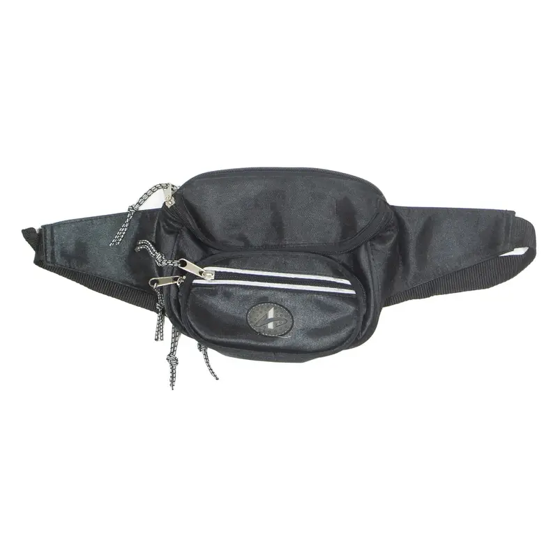 Womens Bum Bag Black Leather Faux Leather