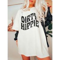 Comfort Colors Dirty Hippie Tee, Dirty Hippie T-shirt, Peace Tee, Hippie T-shirt, Vintage Inspired Tee, Unisex Tee, Graphic T...
