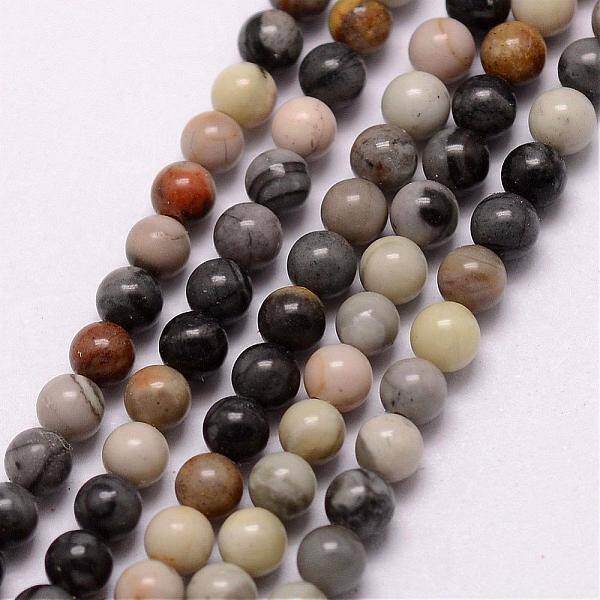 Natural Polychrome Jasper/Picasso Stone/Picasso Jasper Bead Strands