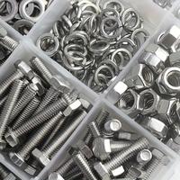 M4/M5 Stainless Steel Hex Bolt & Nut Combination Kit, Durable & Anti-corrosion Hex Bolt & Nut Set with Washer, Suitable for M...