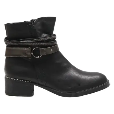 PESARO Ankle Boots Black Leather Womens UK 6