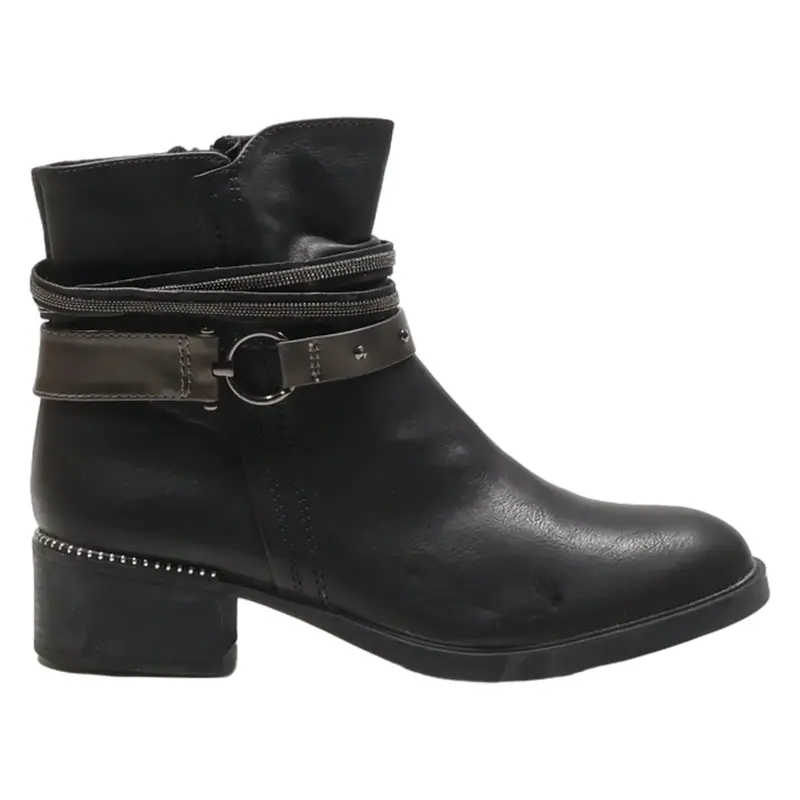 PESARO Ankle Boots Black Leather Womens UK 6