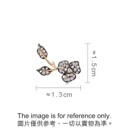 'Symphony' 18K Red & Black Gold Diamond Single Earring