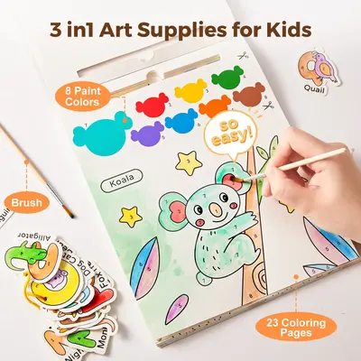 Jar Melo Paint with Water Coloring Books, Kids Watercolor Painting Sets Mess Free Art Craft Drawing Toddler Activities Toy Ba...