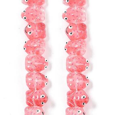 Transparent Glass Enamel Beads Strands
