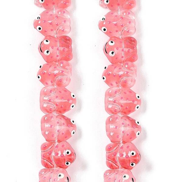 Transparent Glass Enamel Beads Strands