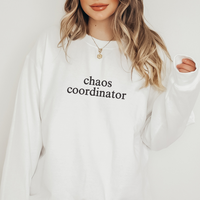 Imperial The Label Chaos Coordinator Embroidered Sweatshirt or Comfort Colors T-Shirt – Funny Unisex Workwear – Viral Gif...