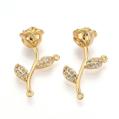 Brass Micro Pave Cubic Zirconia Pendants