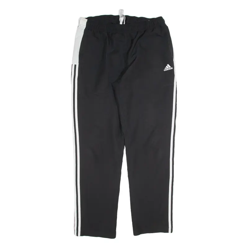 ADIDAS Mesh Lined Womens Track Pants Black Straight L W34 L31