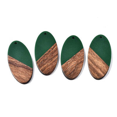 Resin & Walnut Wood Pendants