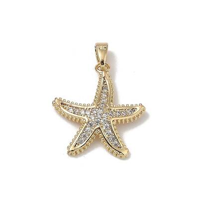 Brass Micro Pave Clear Cubic Zirconia Pendants