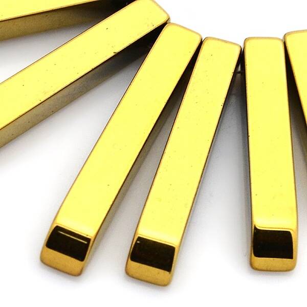 Non-magnetic Synthetic Hematite Rectangle Beads