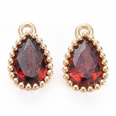 Brass Inlaid Cubic Zirconia Charms