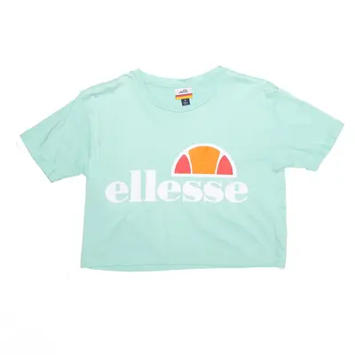 ELLESSE Cropped Sports Green Short Sleeve T-Shirt Womens XS