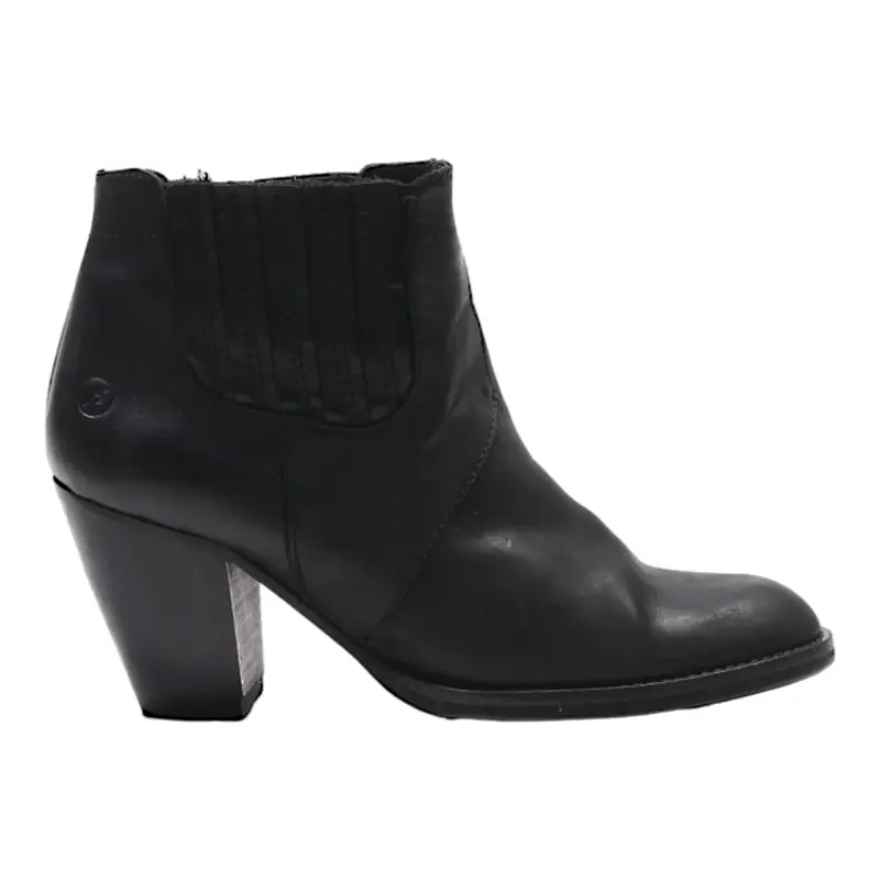 BRONX Chelsea Boots Black Leather Womens UK 6