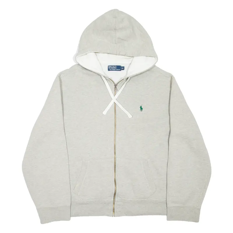 POLO RALPH LAUREN Mens Grey Hoodie Full Zip XL