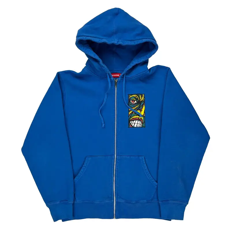 Sean Cliver Disturbed 2019 Supreme Graphic Hoodie - Medium Blue Cotton