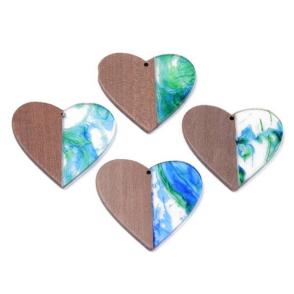 Resin & Walnut Wood Pendants