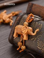 Cute Elephant Design Keychain, Boho Style Beaded Decor Pendants Keychain for Women & Men, Fashion Accessories for Bag Decora...