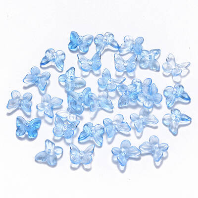 Transparent Spray Painted Glass Charms
