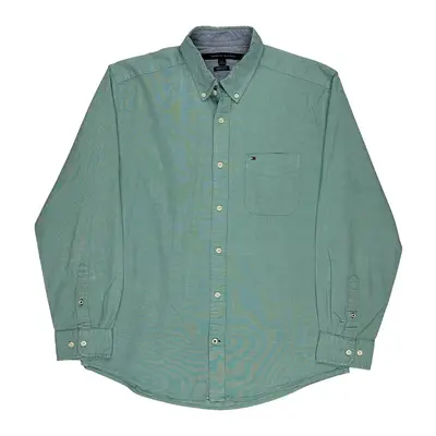Tommy Hilfiger Shirt - Large Blue Cotton | Size: large