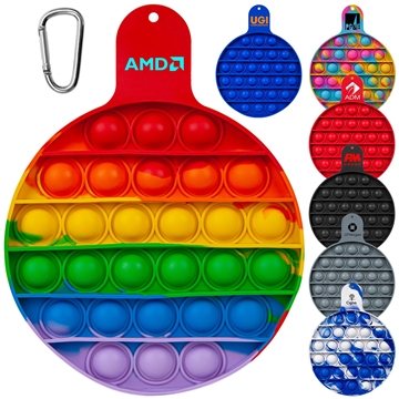250 Custom Round Fiddle Popper Silicone Sensory Fidget Toy - ...