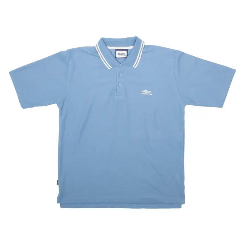 UMBRO Mens Polo Shirt Blue L