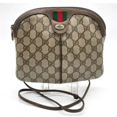 Pre-owned GUCCI Canvas Crossbody Bags GG PVC Sherry Line Beige 904.02.047 Crossbody Bag NS090154