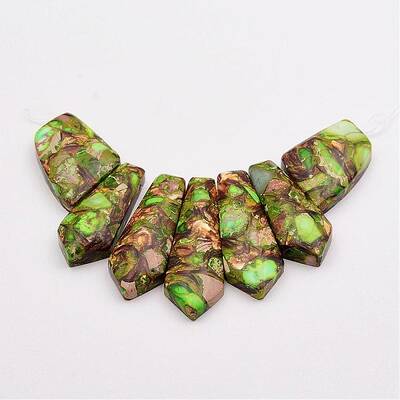 Assembled Bronzite and Imperial Jasper Beads Strands