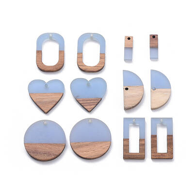 Resin & Walnut Wood Pendants