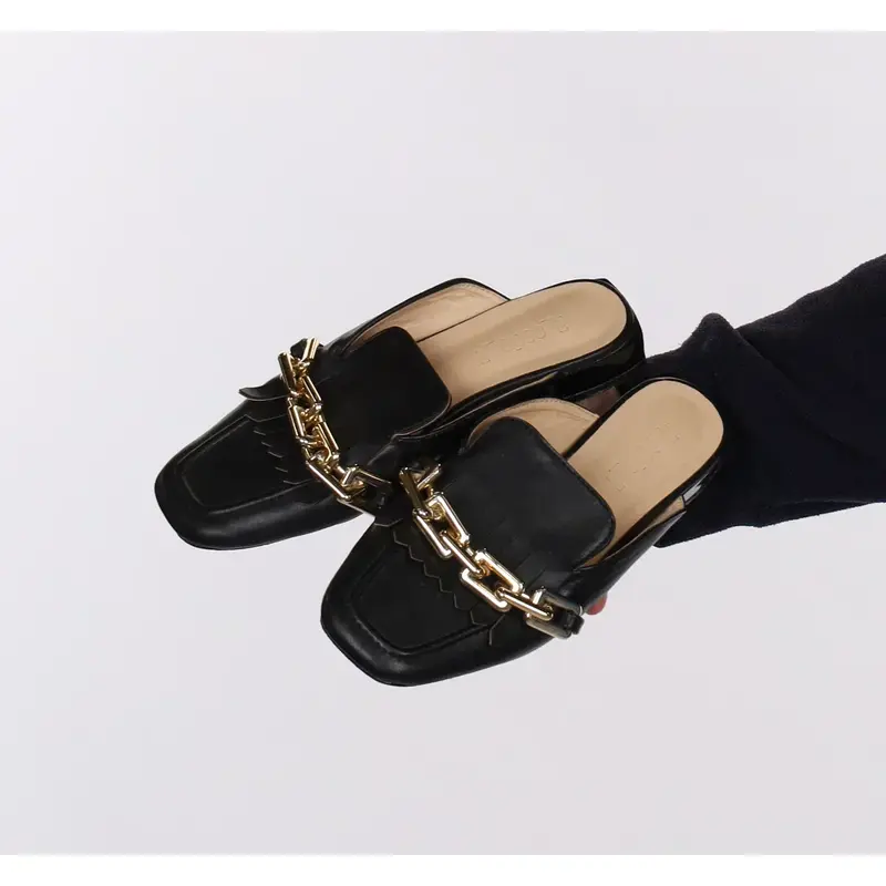 Z Code Mule - UK 4 Black Leather