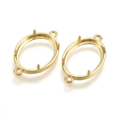 Brass Cabochon Connector Settings