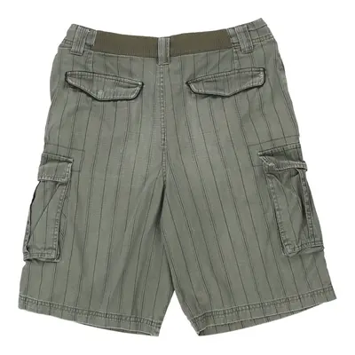 Dickies Striped Cargo Shorts - 30W 9L Green Cotton